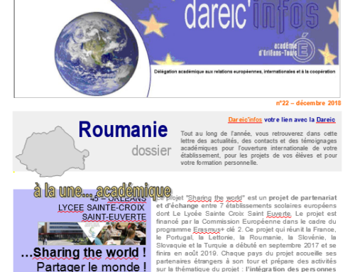 Dec 2018 – Regional information article about the mobility to Romania